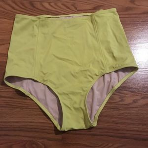 Yellow high waisted bikini bottom